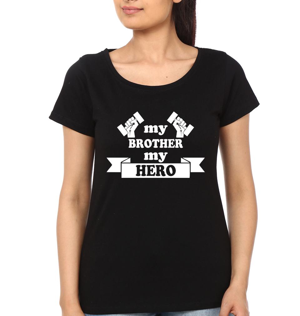 My Brother My Hero my Sister My Angel Brother-Sister Half Sleeves T-Shirts -FunkyTees