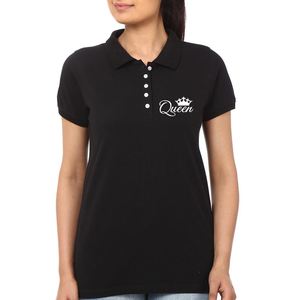 Pocket King Queen Couple Polo Half Sleeves T-Shirts -FunkyTees