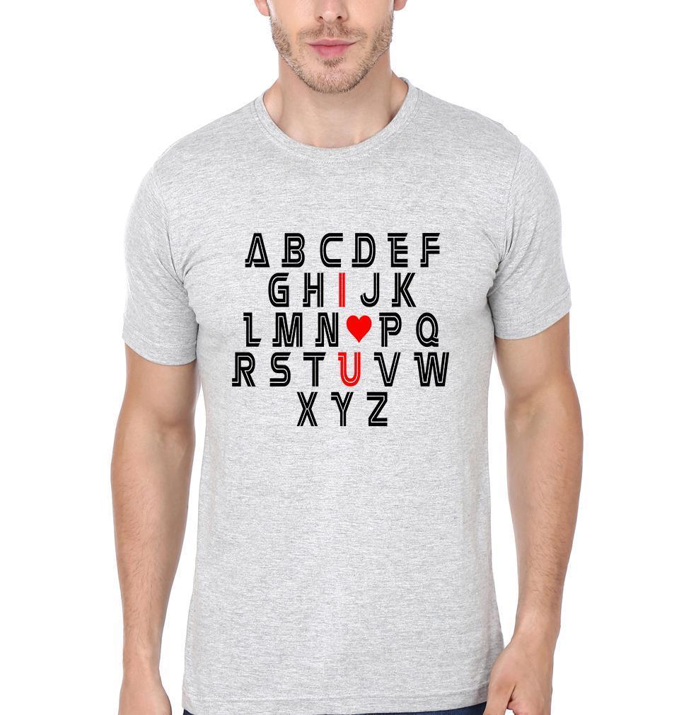 ABCDEFG Couple Half Sleeves T-Shirts -FunkyTees - Funky Tees Club