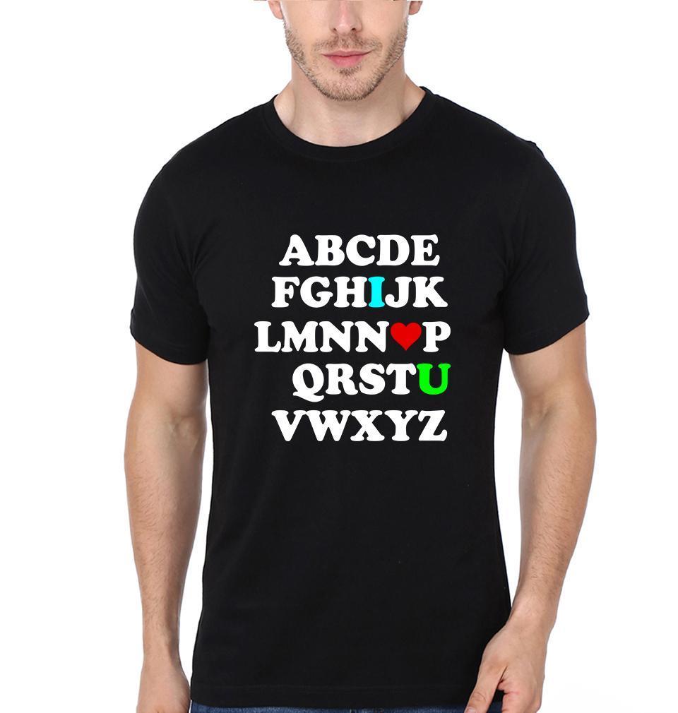 ABCDEFG Couple Half Sleeves T-Shirts -FunkyTees - Funky Tees Club