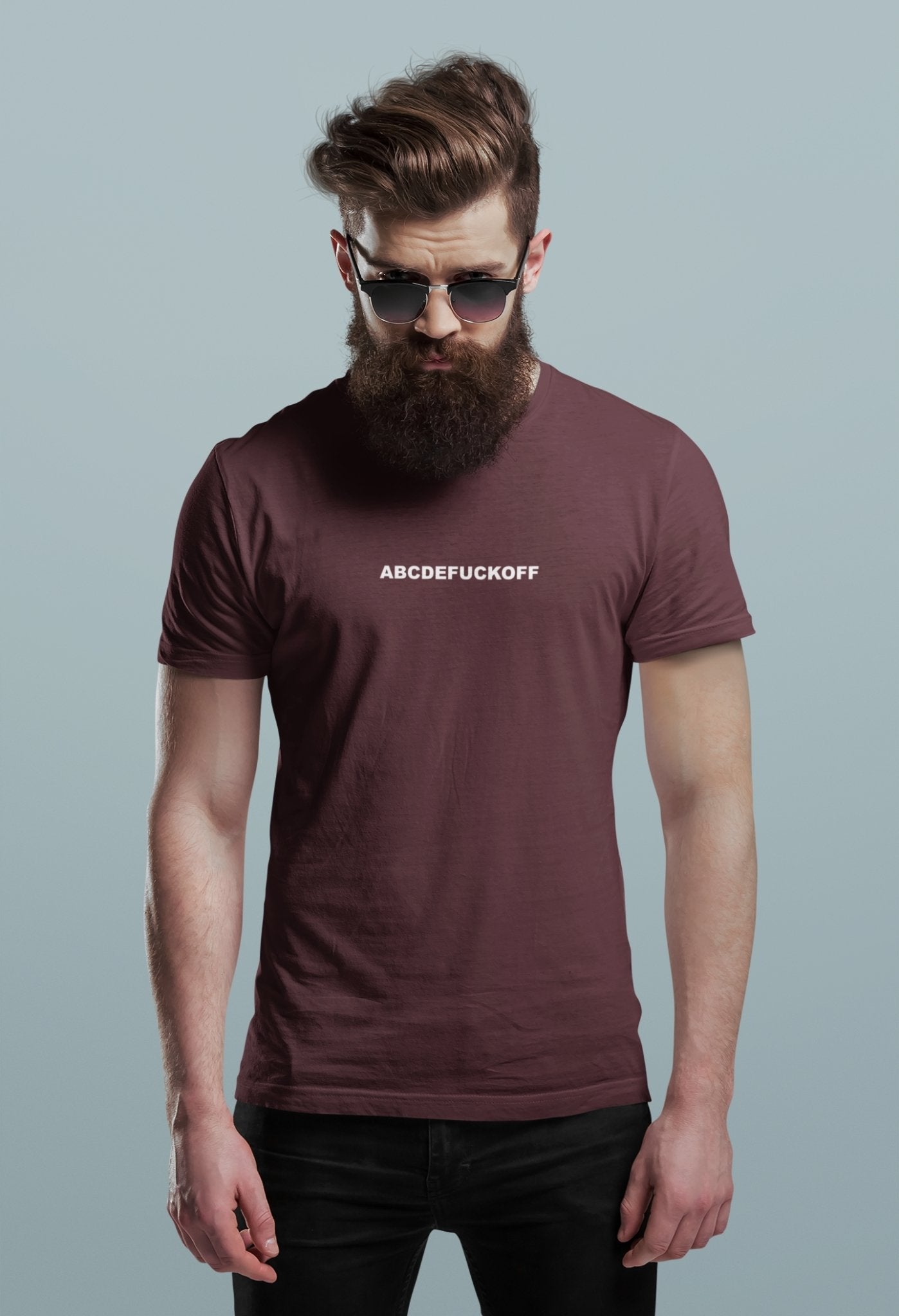 ABCDEF**K Off Mens Half Sleeves T-shirt- FunkyTeesClub - Funky Tees Club