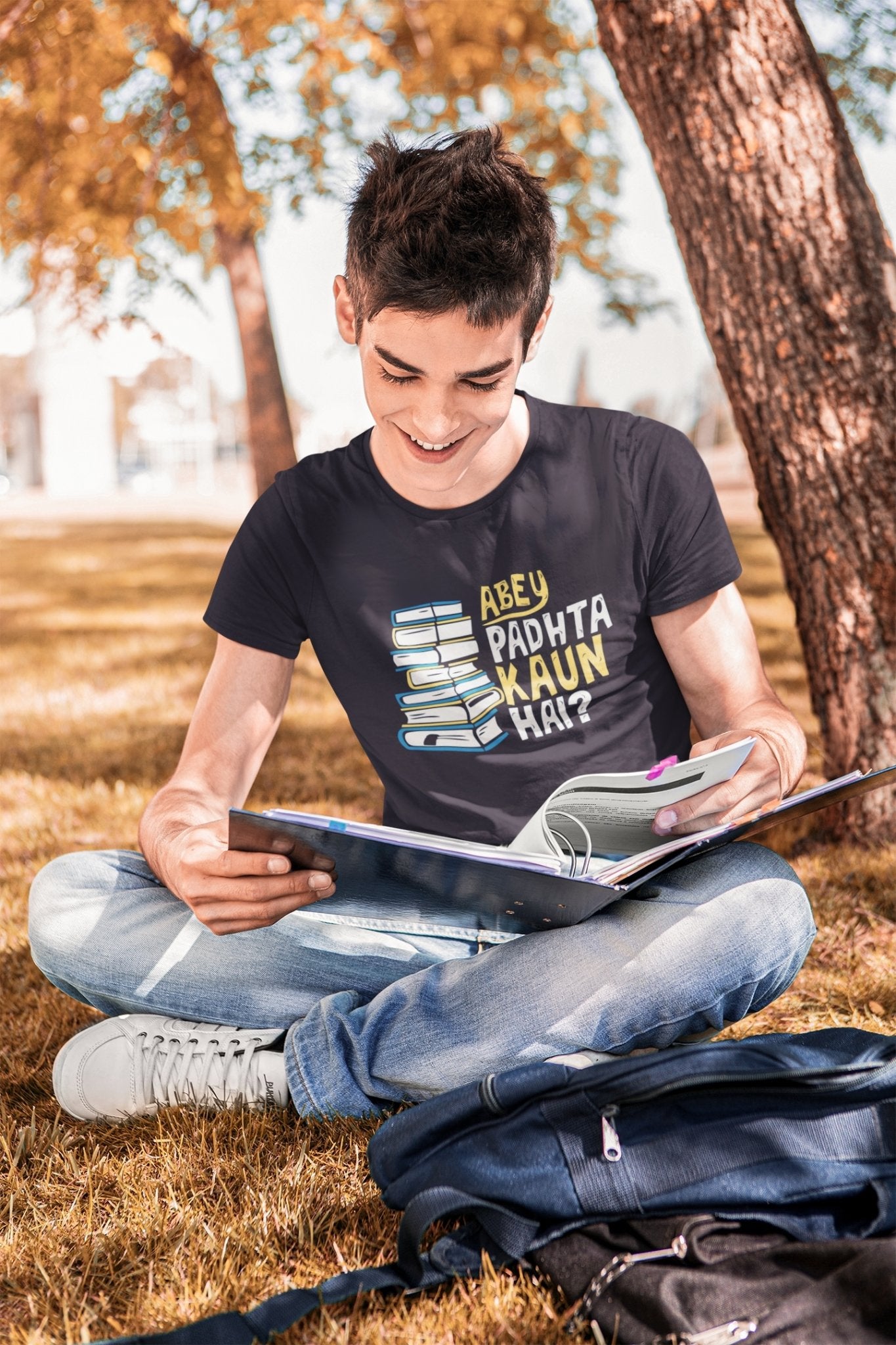 Abey Padhta Kaun Hai Engineering Mens Half Sleeves T-shirt- FunkyTeesClub - Funky Tees Club
