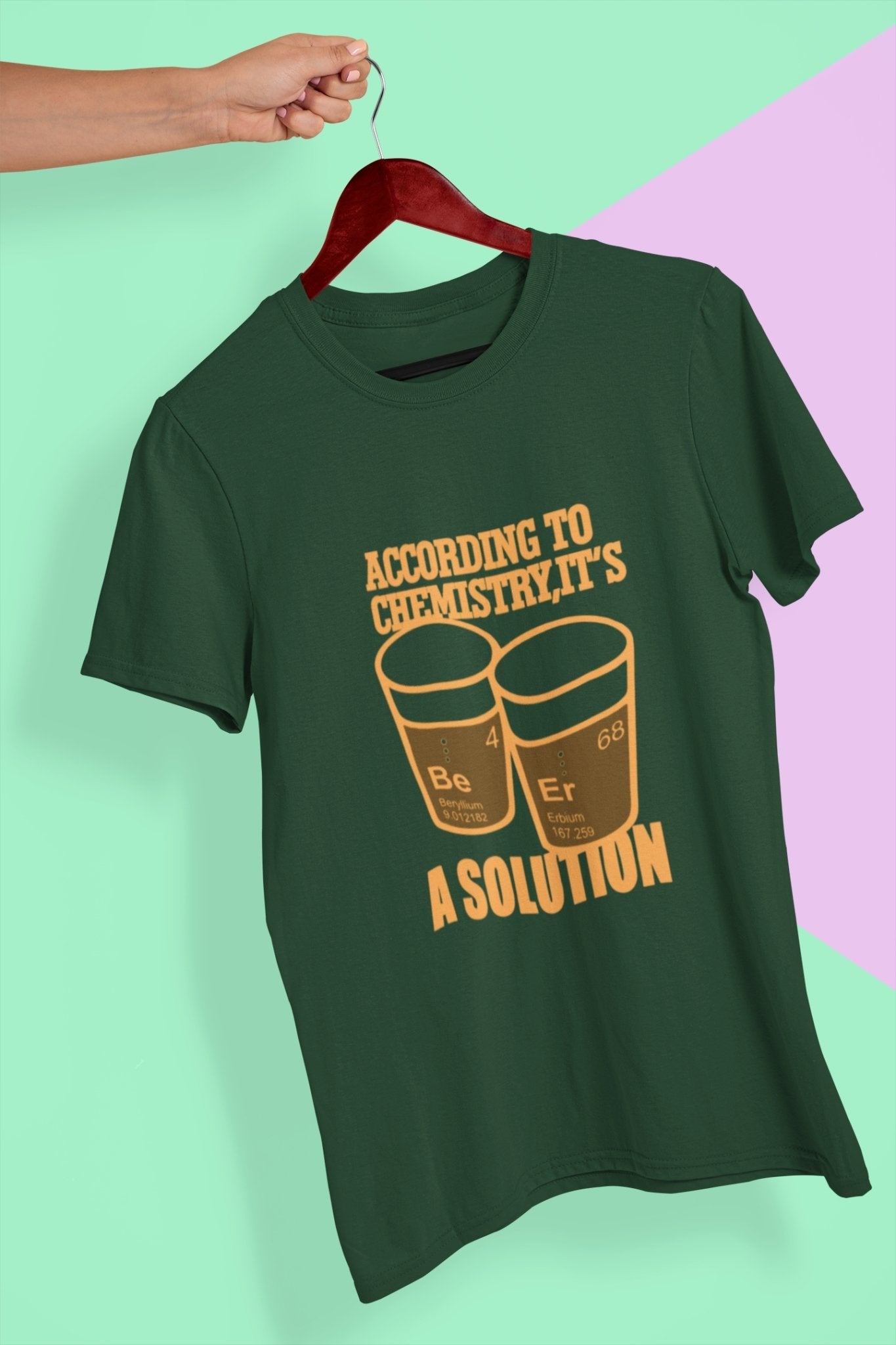 According To Chemistry Pub And Beer Mens Half Sleeves T-shirt- FunkyTeesClub - Funky Tees Club