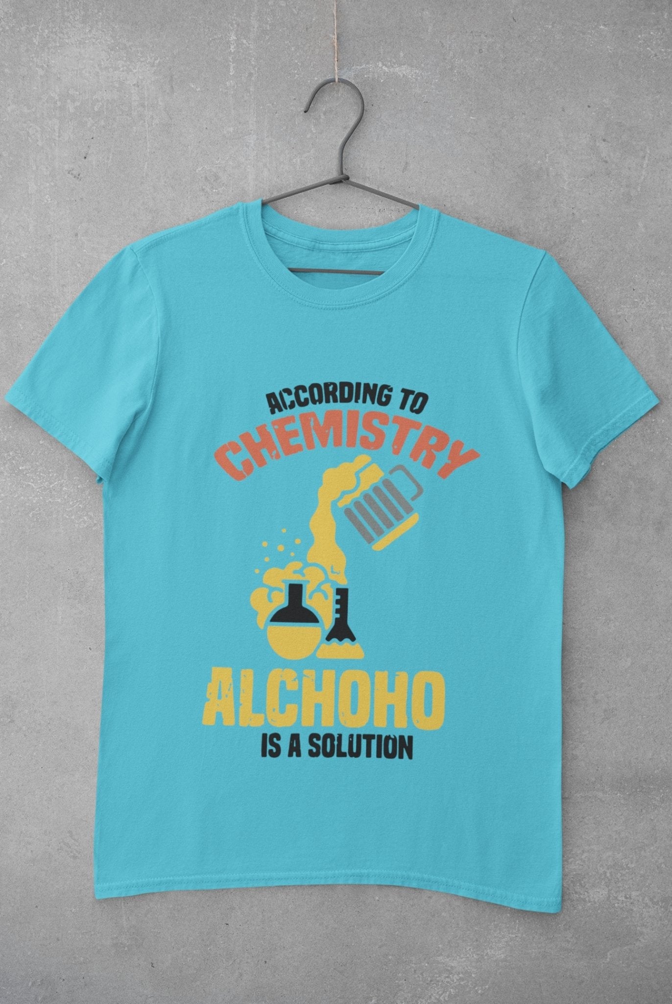 Alcohol Is A Solution Women Half Sleeves T-shirt- FunkyTeesClub - Funky Tees Club