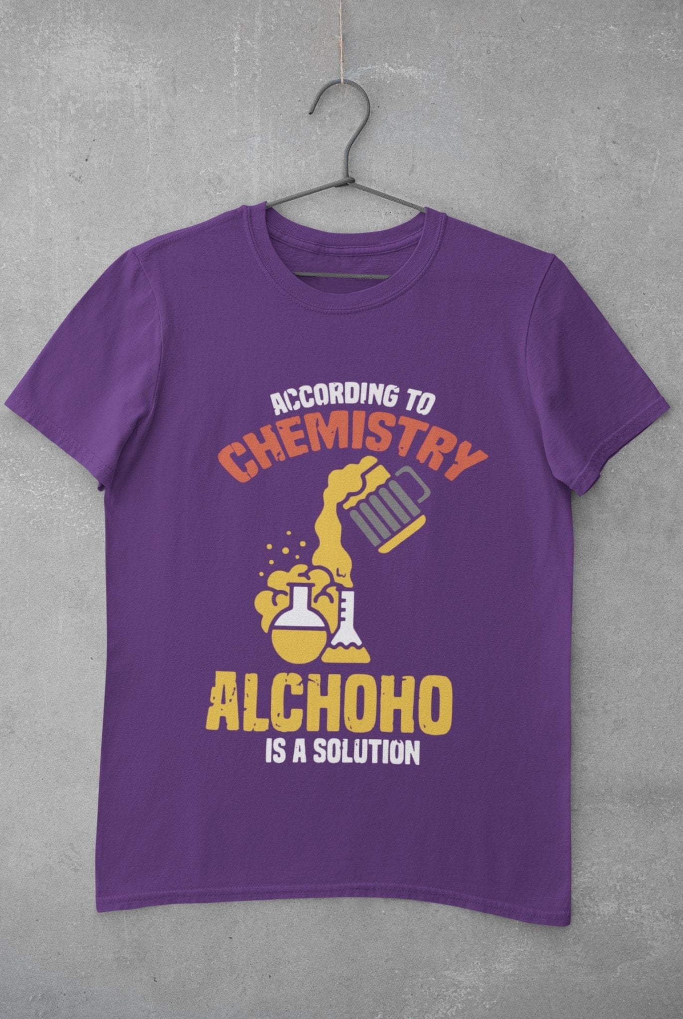 Alcohol Is A Solution Women Half Sleeves T-shirt- FunkyTeesClub - Funky Tees Club