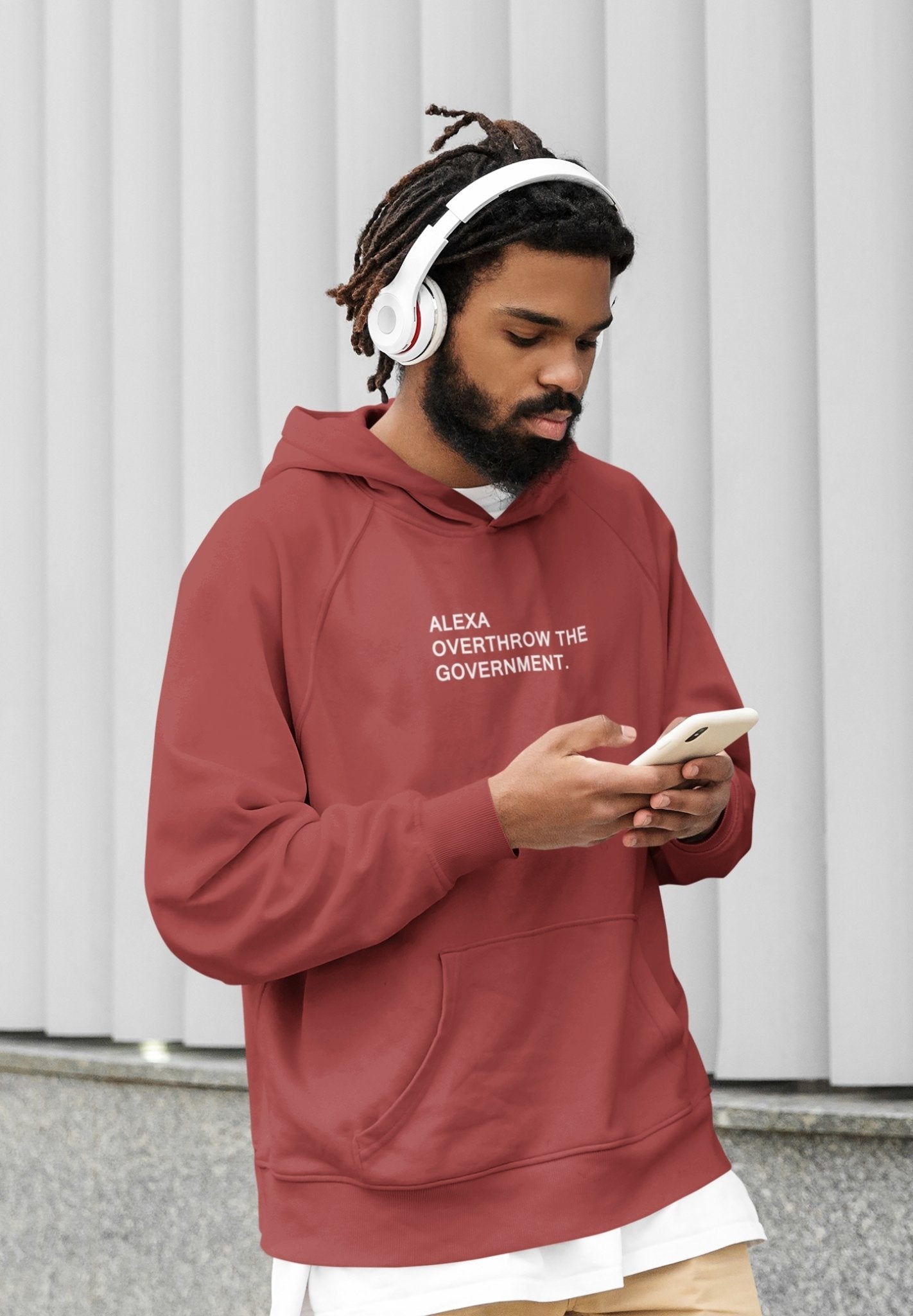 Alexa Overthrow The Government Men Hoodies-FunkyTeesClub - Funky Tees Club
