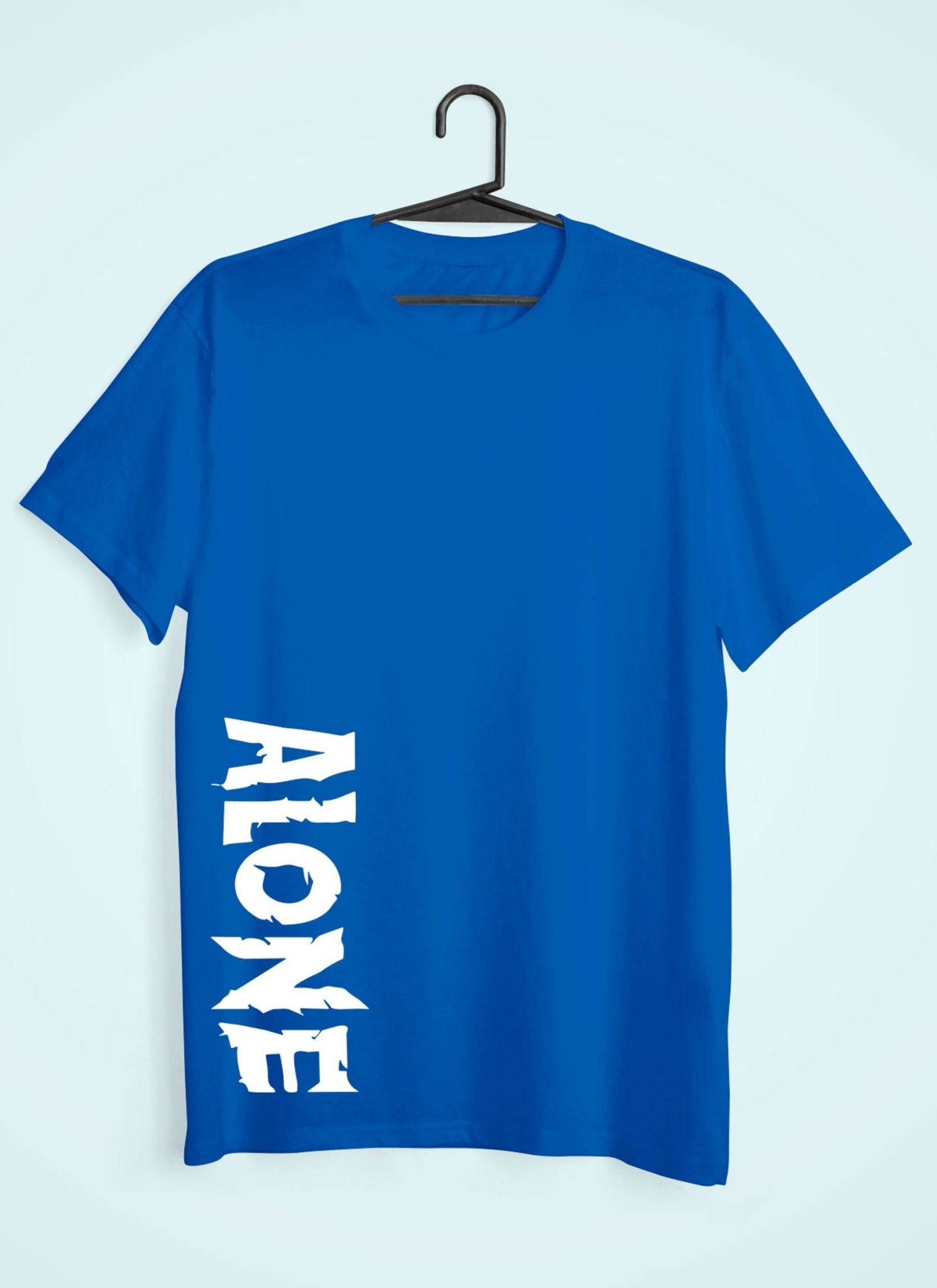 Alone Mens Half Sleeves T-shirt- FunkyTeesClub - Funky Tees Club