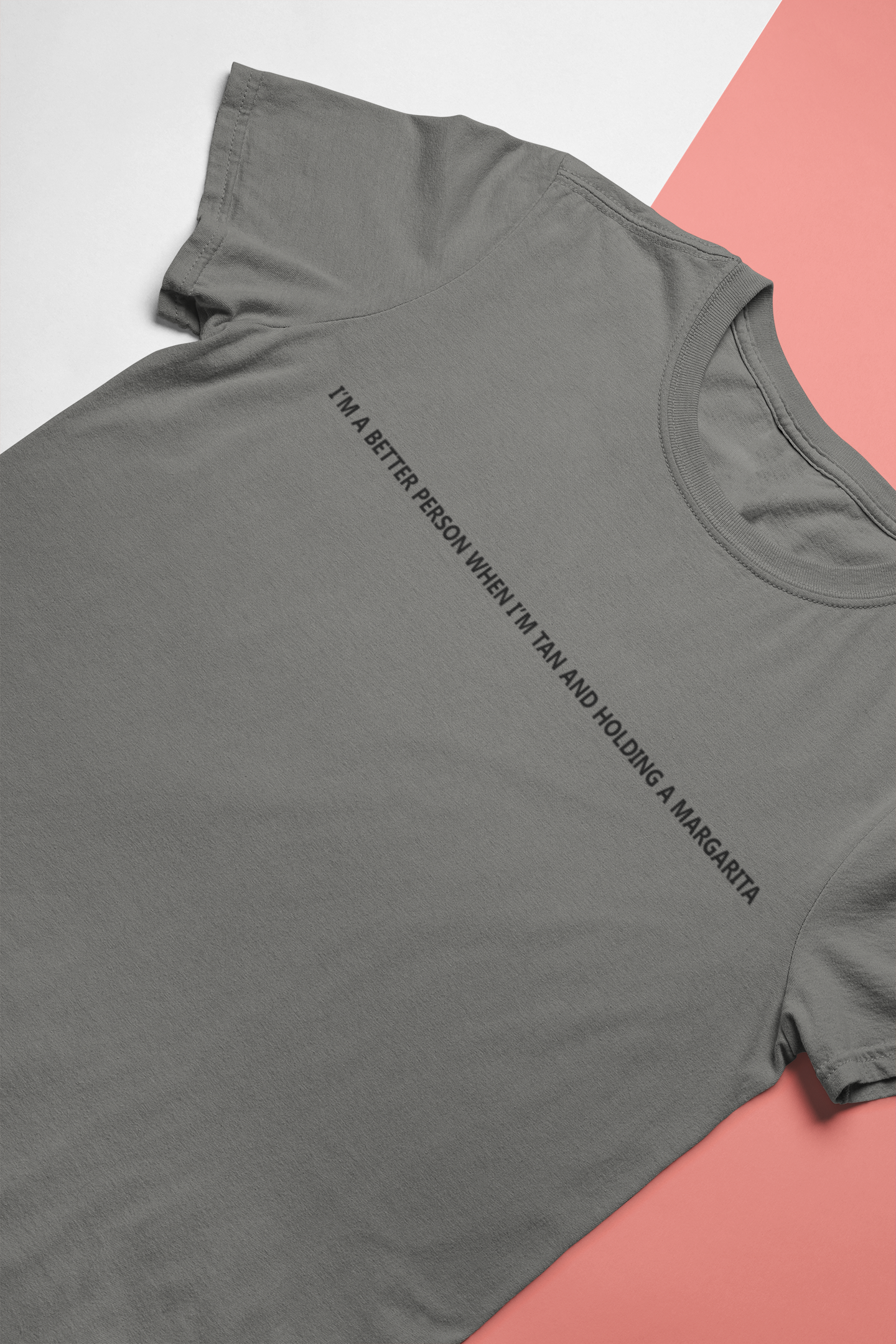I Am A Better Person When I Am Tan And Holding A Margarita Women Half Sleeves T-shirt- FunkyTeesClub