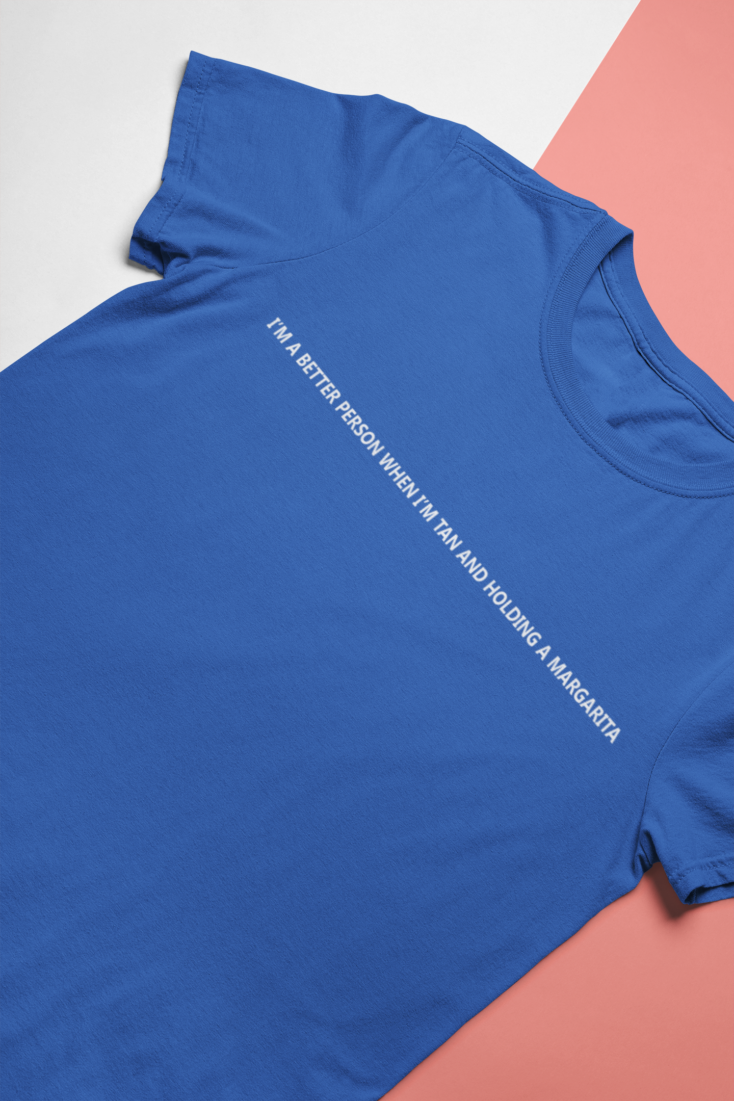 I Am A Better Person When I Am Tan And Holding A Margarita Women Half Sleeves T-shirt- FunkyTeesClub