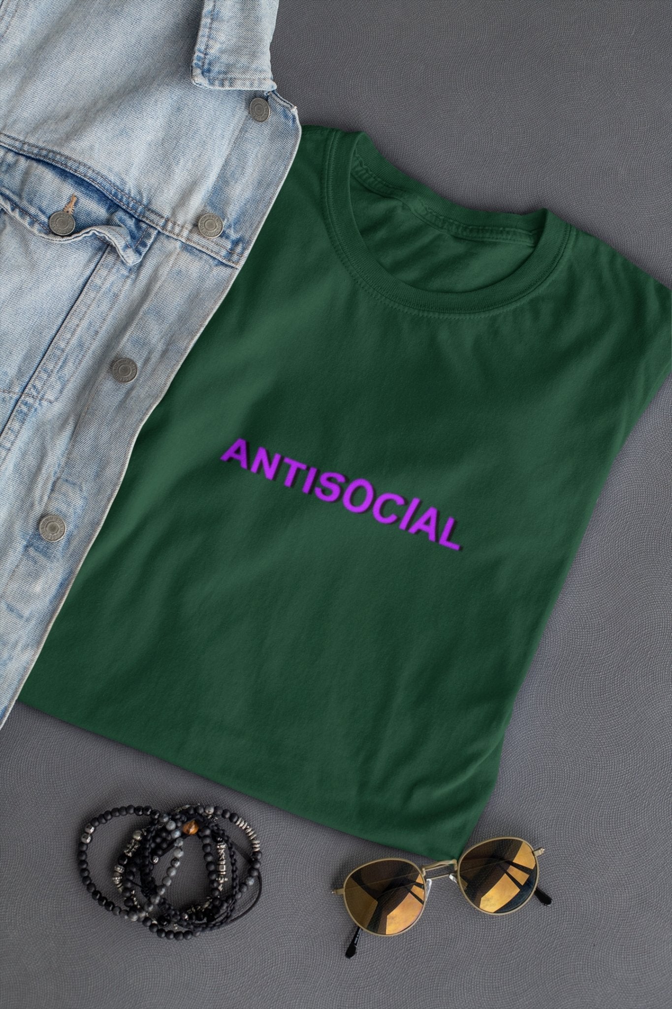 Antisocial Minimal Mens Half Sleeves T-shirt- FunkyTeesClub - Funky Tees Club