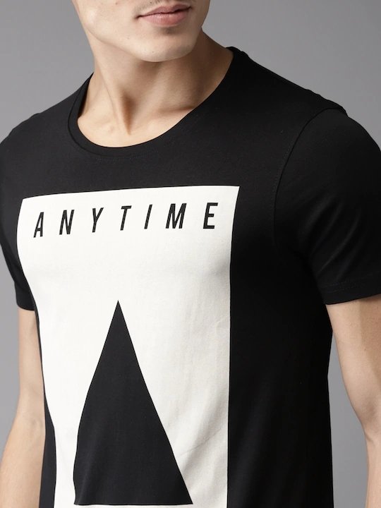 Anytime Anywhere Minimal Round Neck Mens Half Sleeves T-shirt- FunkyTeesClub - Funky Tees Club