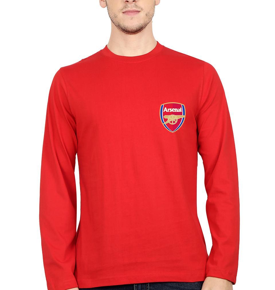 Arsenal Logo Men Full Sleeves T-Shirts-FunkyTeesClub - Funky Tees Club