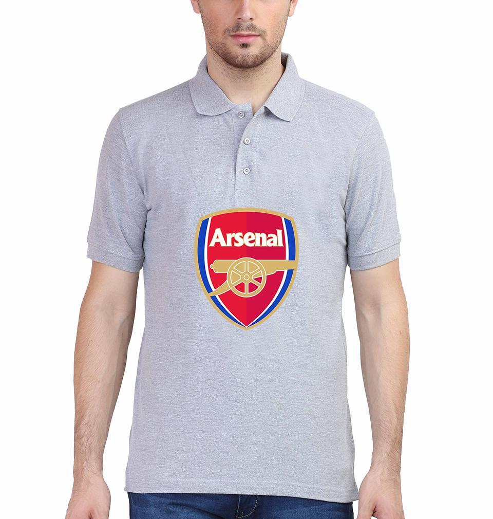 Arsenal Logo Men Polo Half Sleeves T-Shirts-FunkyTeesClub - Funky Tees Club