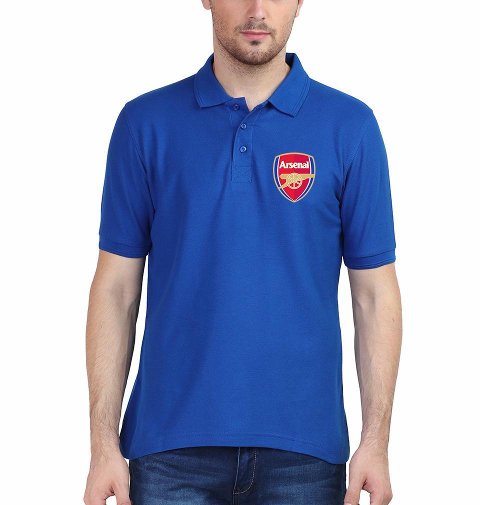 Arsenal Logo Men Polo Half Sleeves T-Shirts-FunkyTeesClub - Funky Tees Club