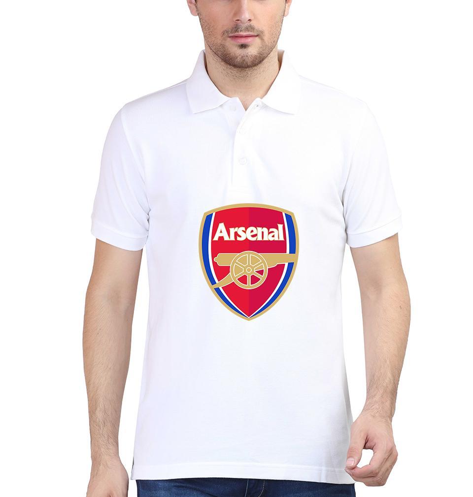 Arsenal Logo Men Polo Half Sleeves T-Shirts-FunkyTeesClub - Funky Tees Club