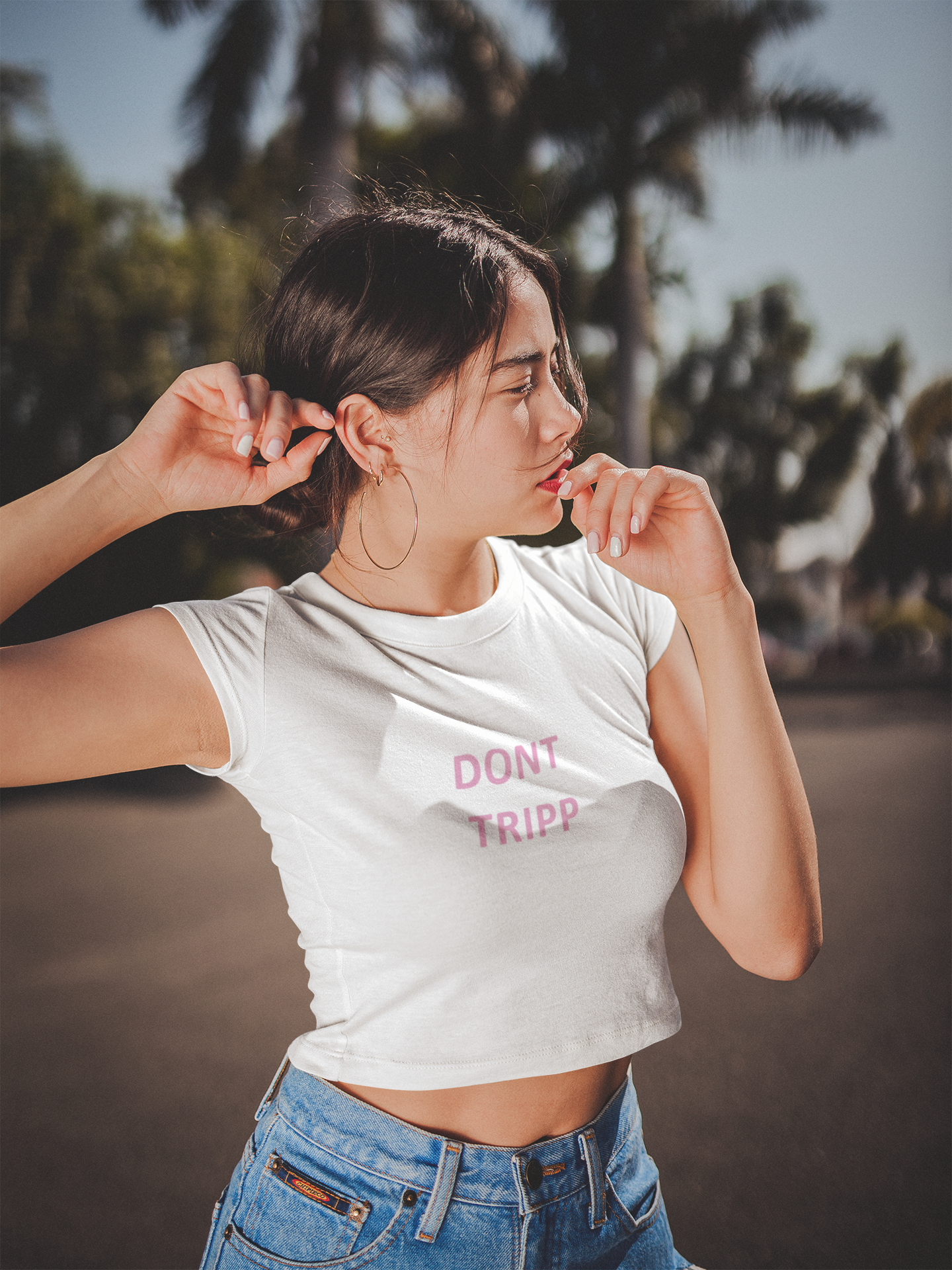 Dont Tripp Minimals Women Crop Top- FunkyTeesClub
