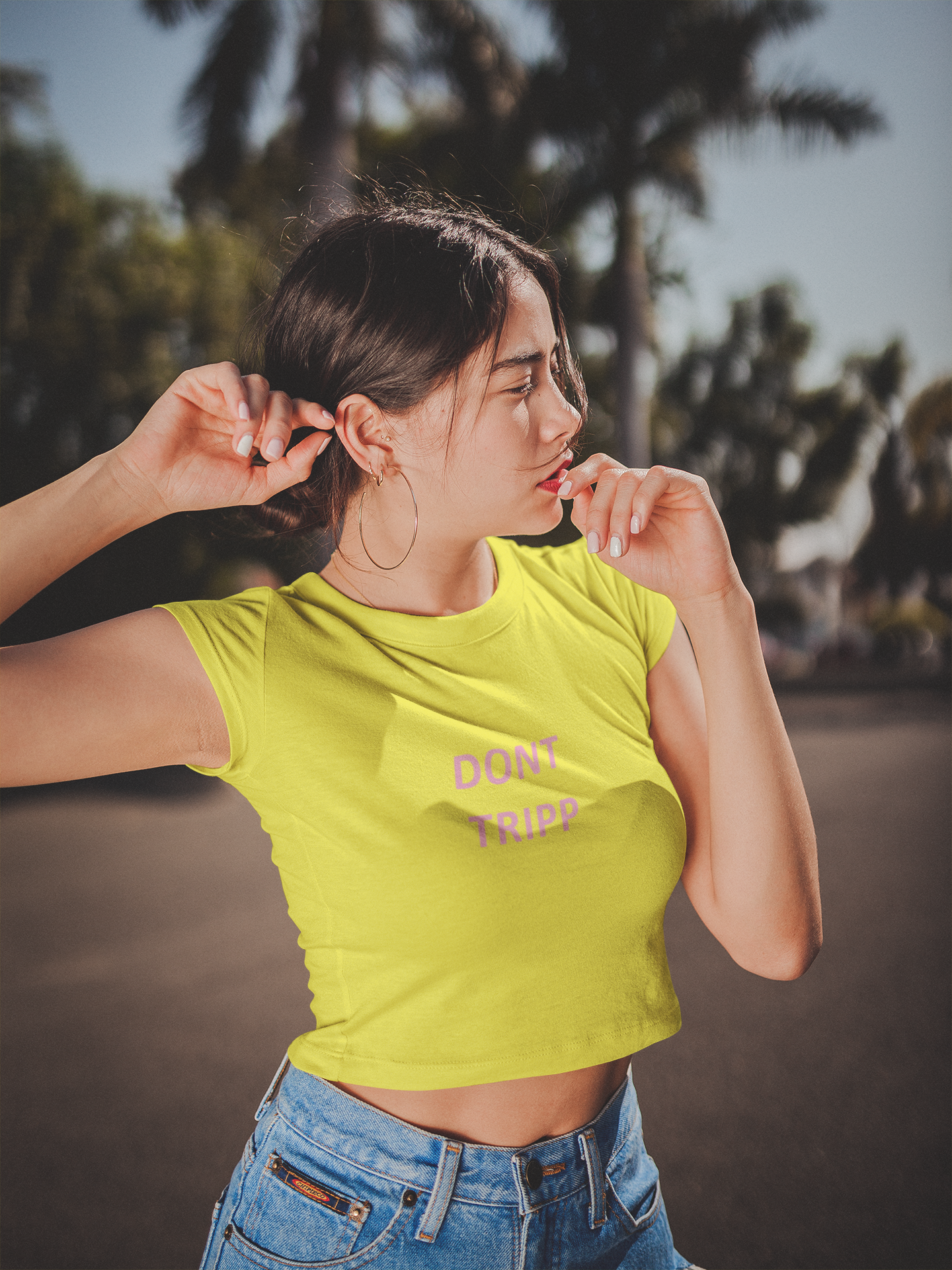 Dont Tripp Minimals Women Crop Top- FunkyTeesClub