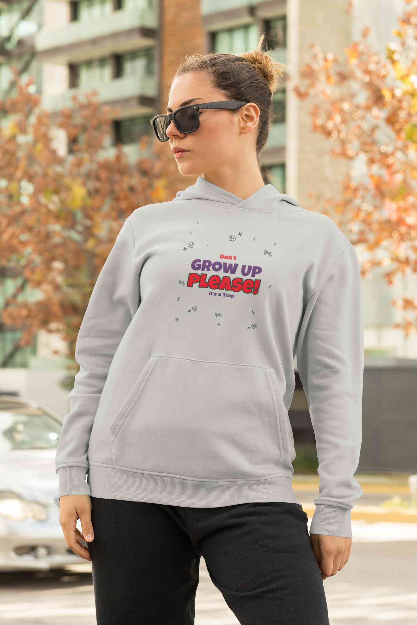 Do Not Grow Up Please It Is A Trap Hoodies for Women-FunkyTeesClub