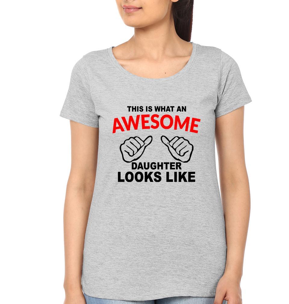 Awesome Dad Look Like Awesome Daughter Look Like Father and Daughter Matching T-Shirt- FunkyTeesClub - Funky Tees Club