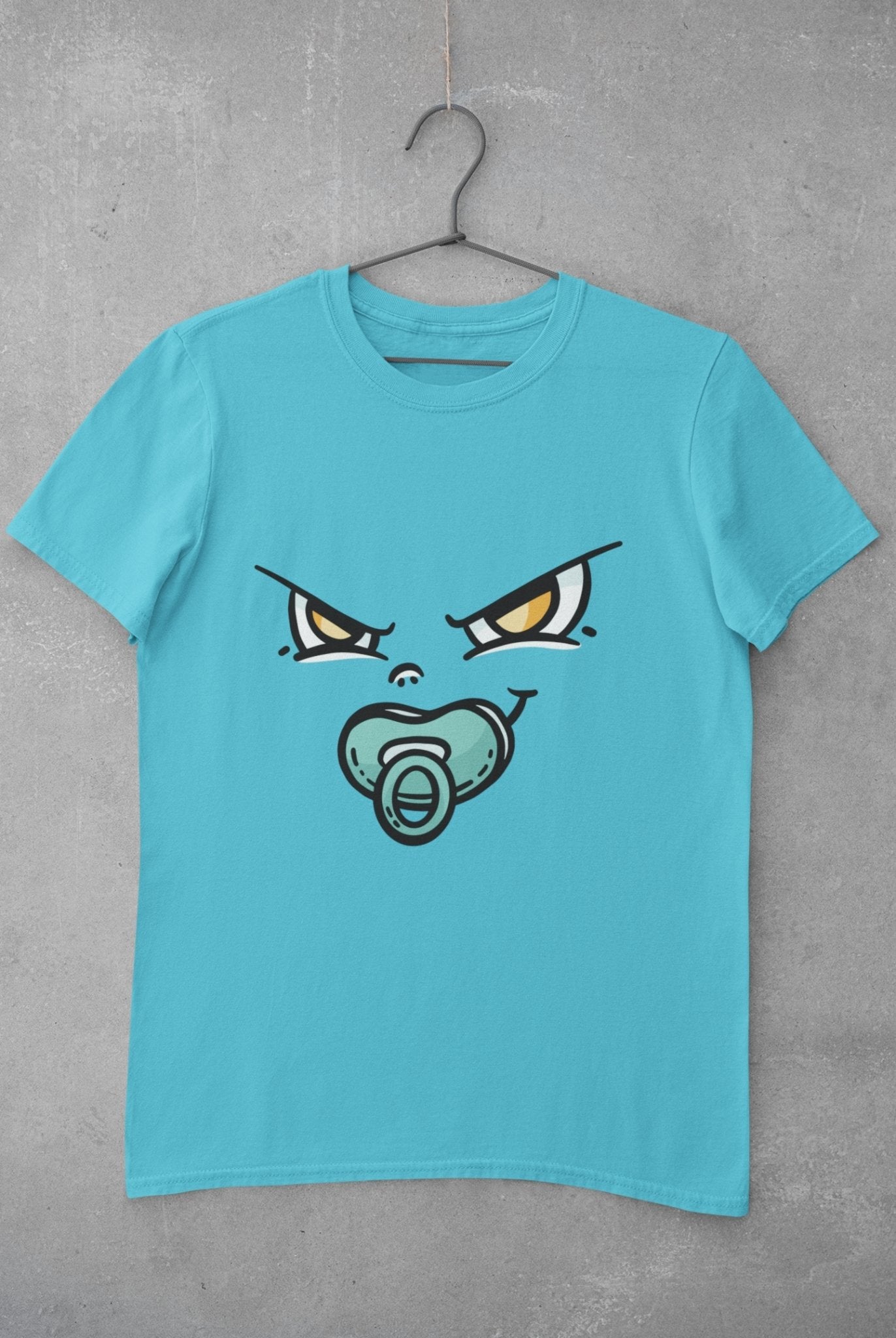 Baby Face Mens Half Sleeves T-shirt- FunkyTeesClub - Funky Tees Club