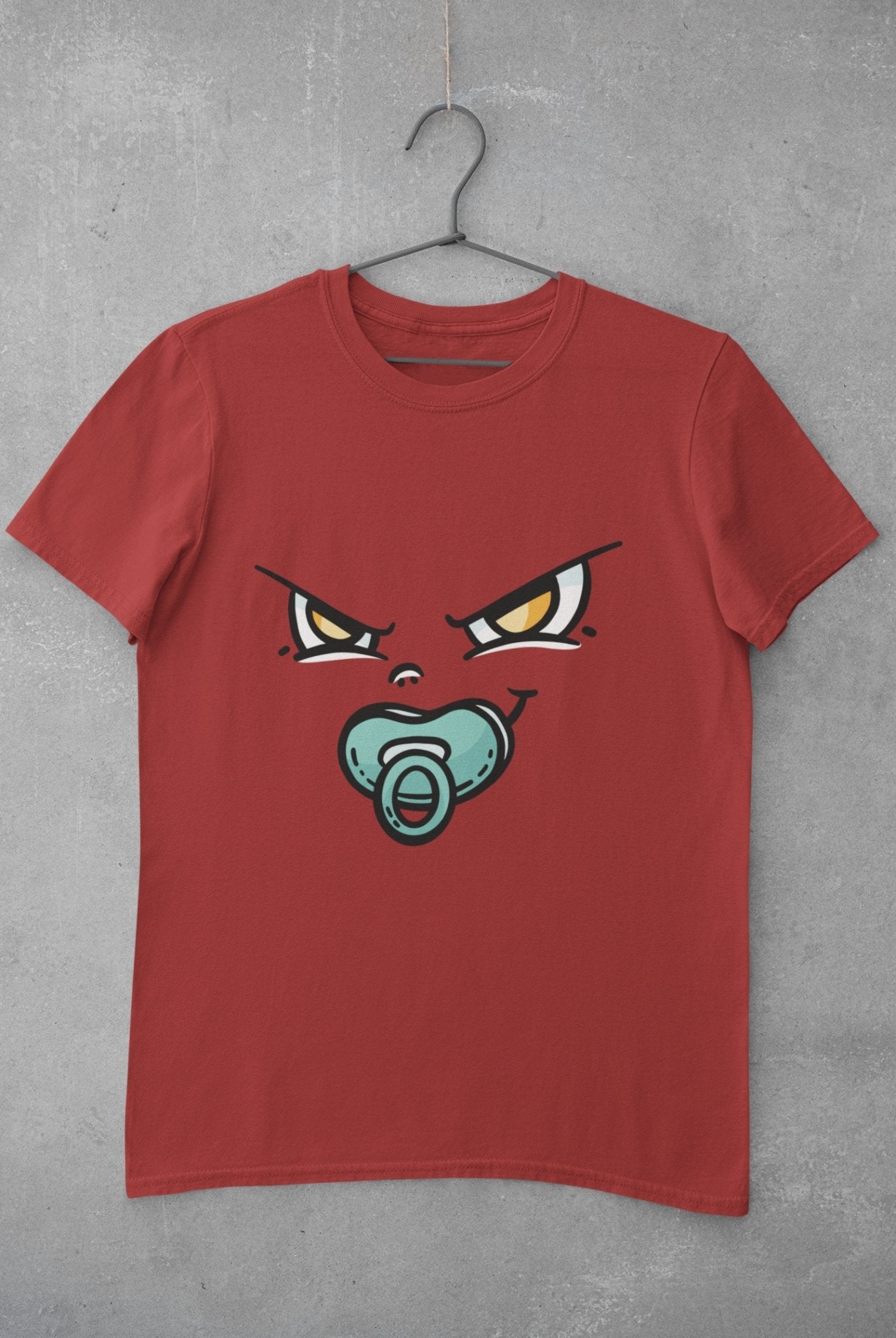Baby Face Mens Half Sleeves T-shirt- FunkyTeesClub - Funky Tees Club
