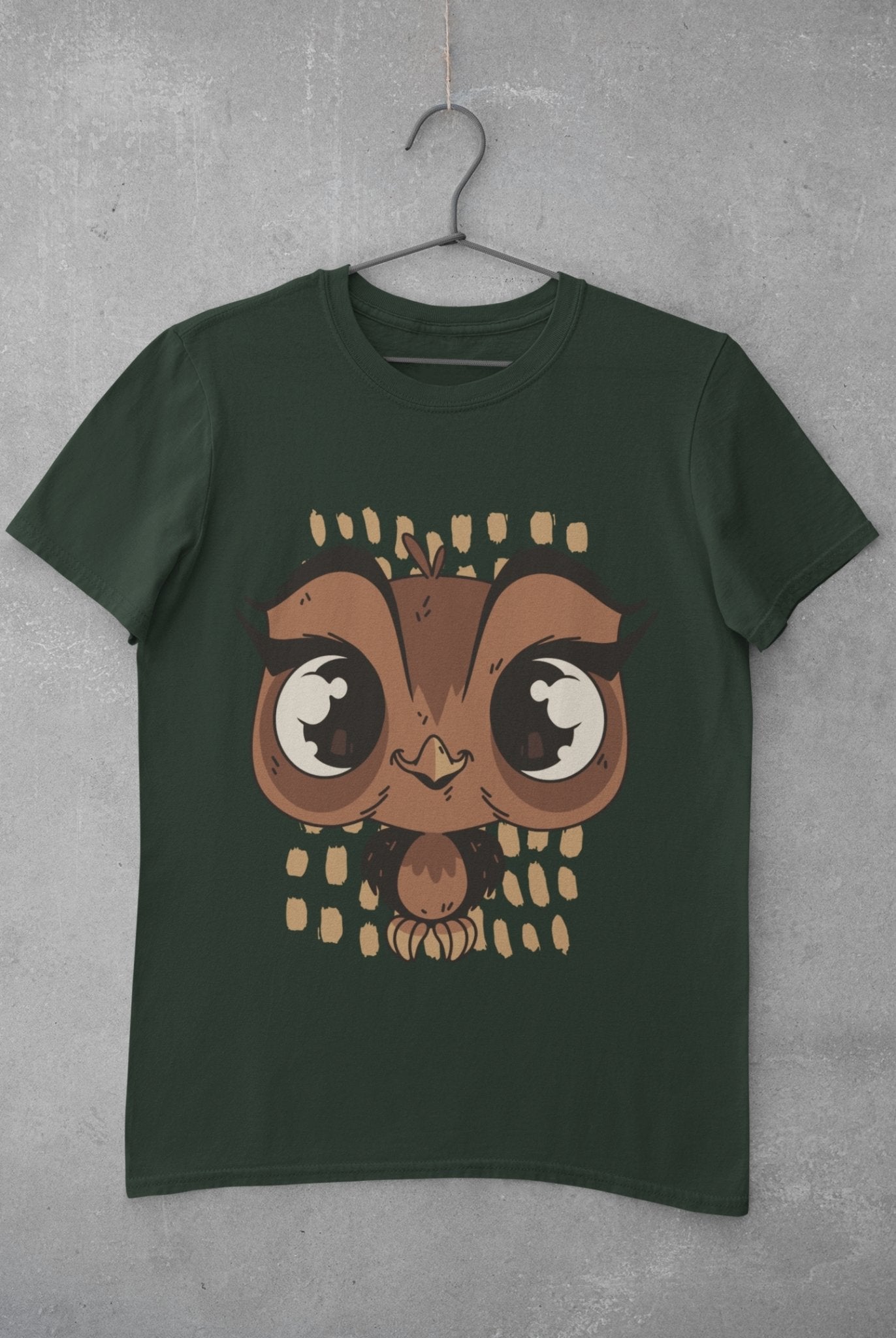 Baby Owl Women Half Sleeves T-shirt- FunkyTeesClub - Funky Tees Club