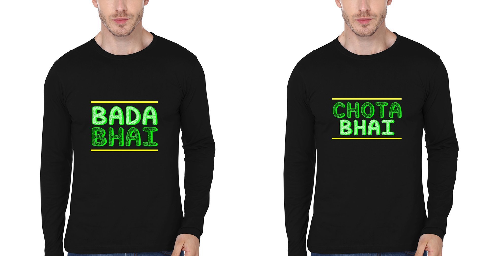 Bada Bhai Chota Bhai Brother-Brother Full Sleeves T-Shirts -FunkyTees - Funky Tees Club