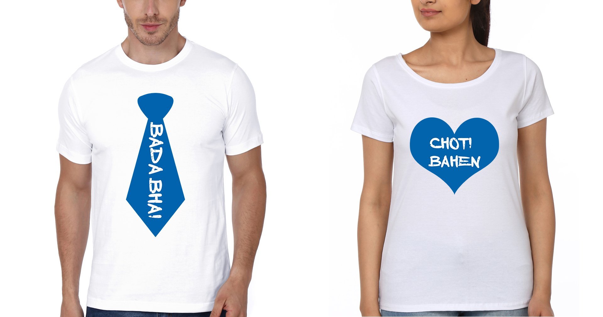 Bada Bhai Choti Bahan Brother-Sister Half Sleeves T-Shirts -FunkyTees - Funky Tees Club
