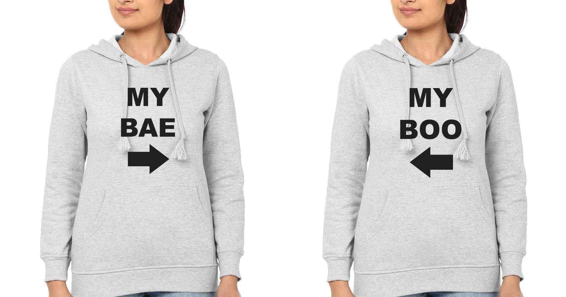 Bae Boo BFF Hoodies-FunkyTees - Funky Tees Club