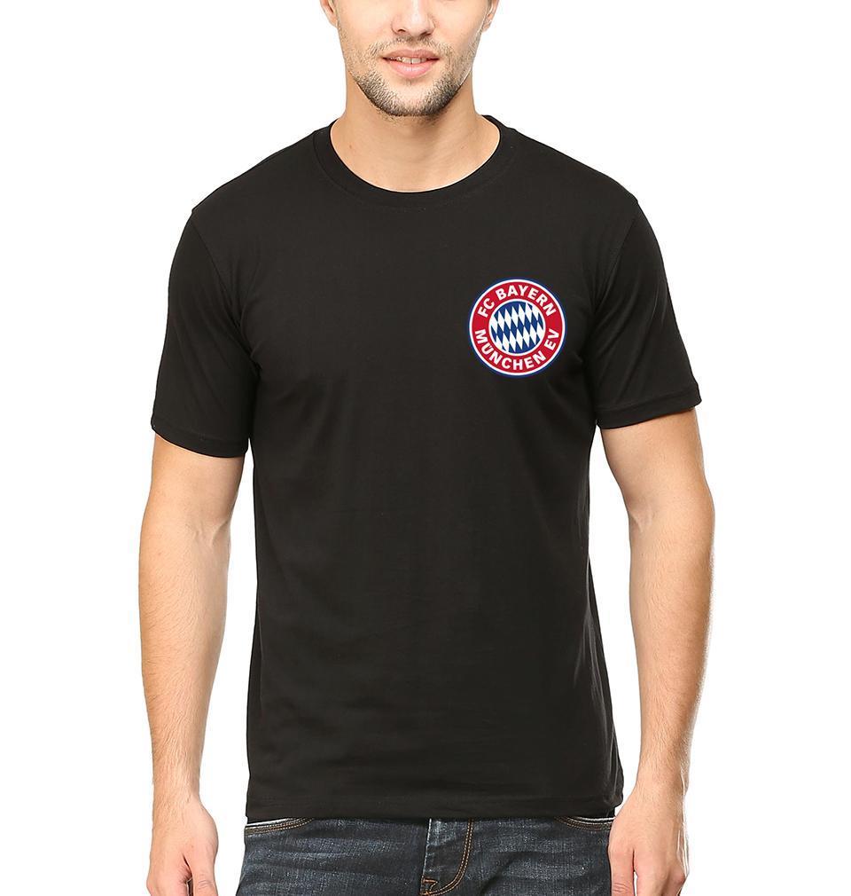 Bayern Munich Logo Half Sleeves T-Shirt For Men-FunkyTeesClub - Funky Tees Club