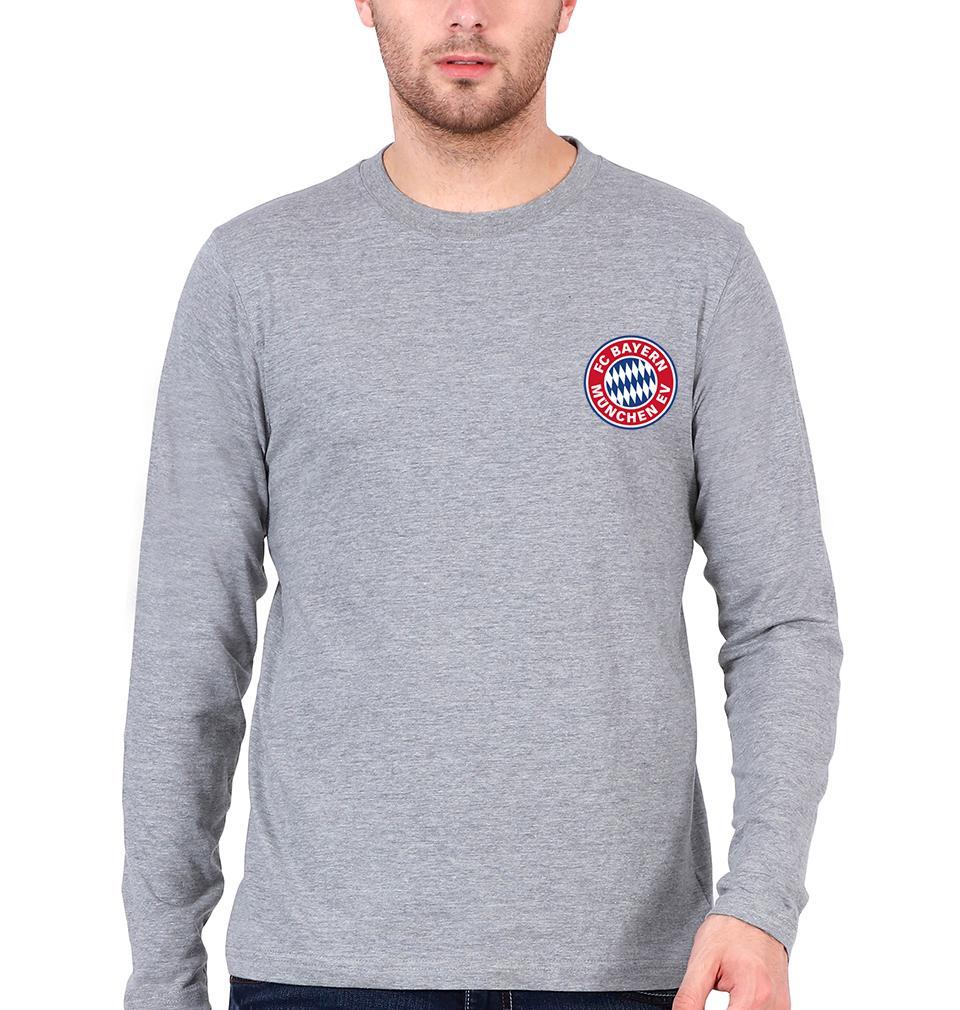 Bayern Munich Logo Men Full Sleeves T-Shirts-FunkyTeesClub - Funky Tees Club