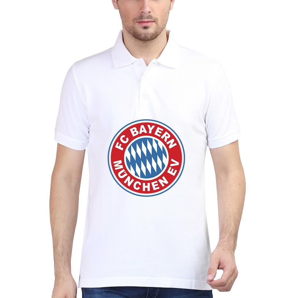 Bayern Munich Logo Men Polo Half Sleeves T-Shirts-FunkyTeesClub - Funky Tees Club