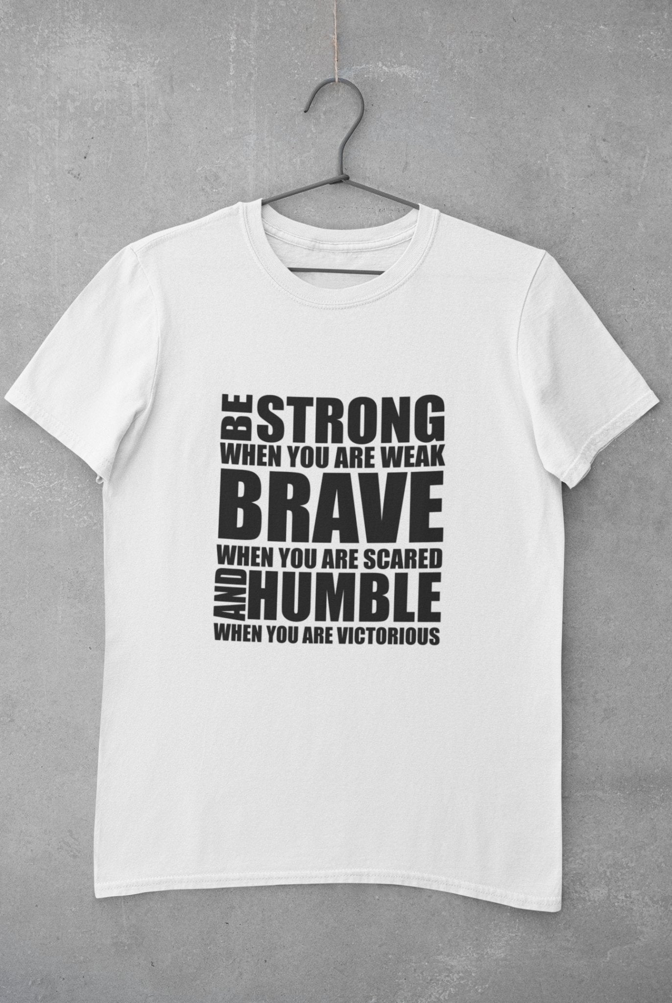 Be Strong Mens Half Sleeves T-shirt- FunkyTeesClub - Funky Tees Club