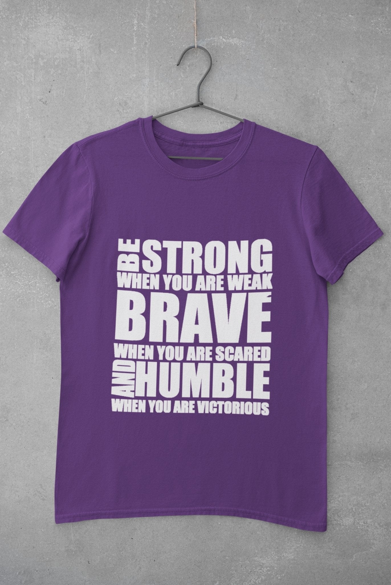 Be Strong Mens Half Sleeves T-shirt- FunkyTeesClub - Funky Tees Club