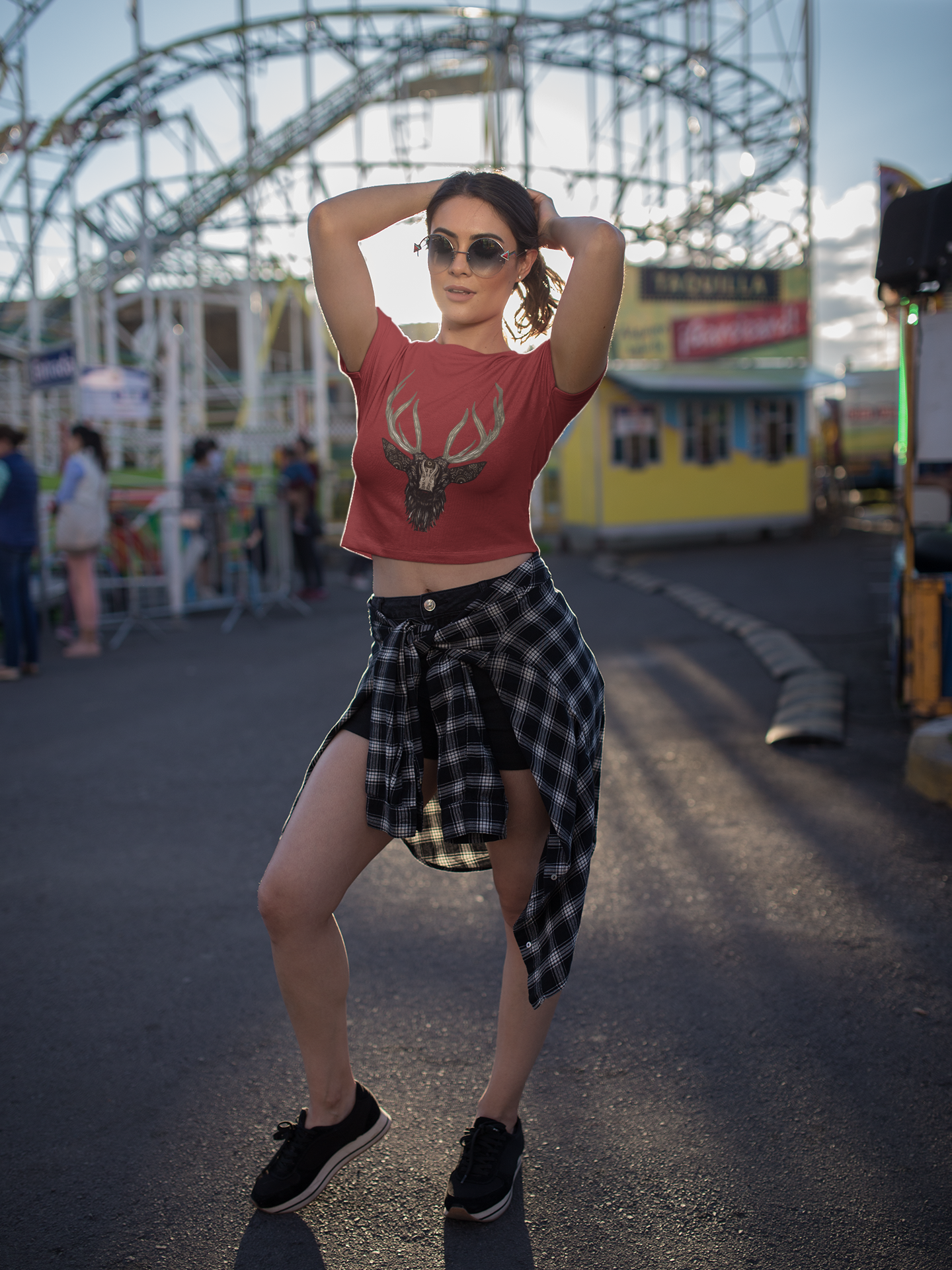 Deer Women Crop Top- FunkyTeesClub