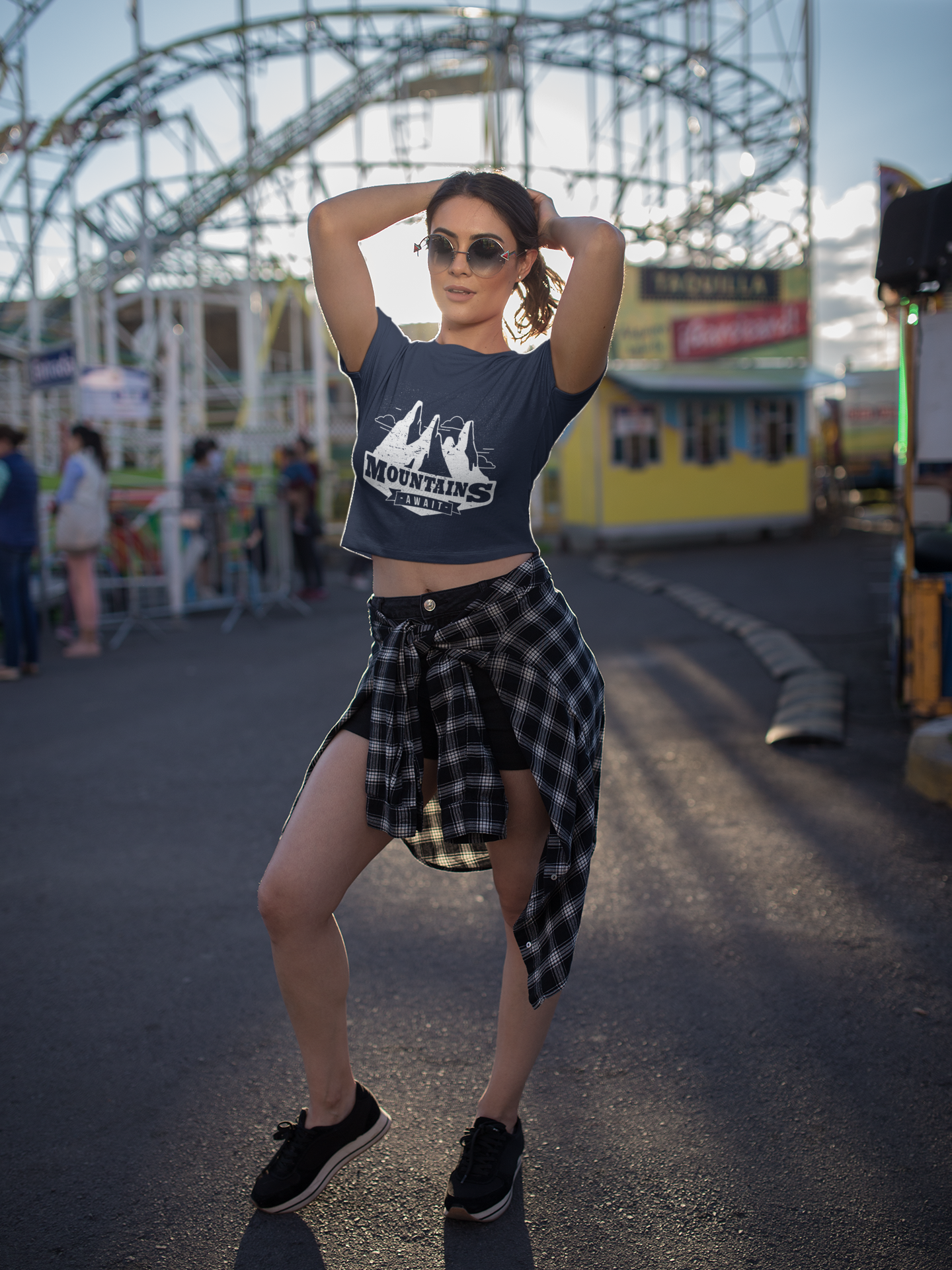 Mountain Women Crop Top- FunkyTeesClub