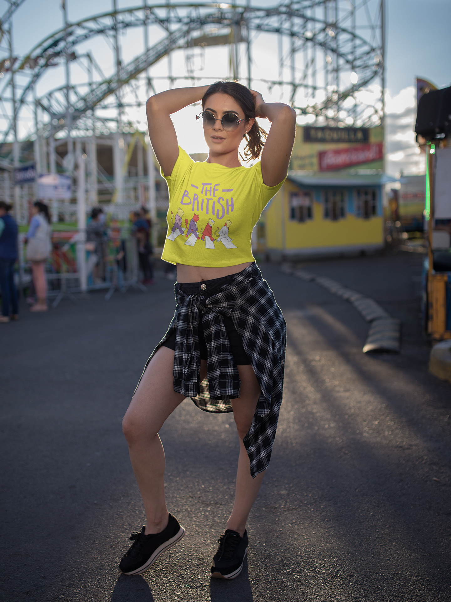 The British Women Crop Top- FunkyTeesClub
