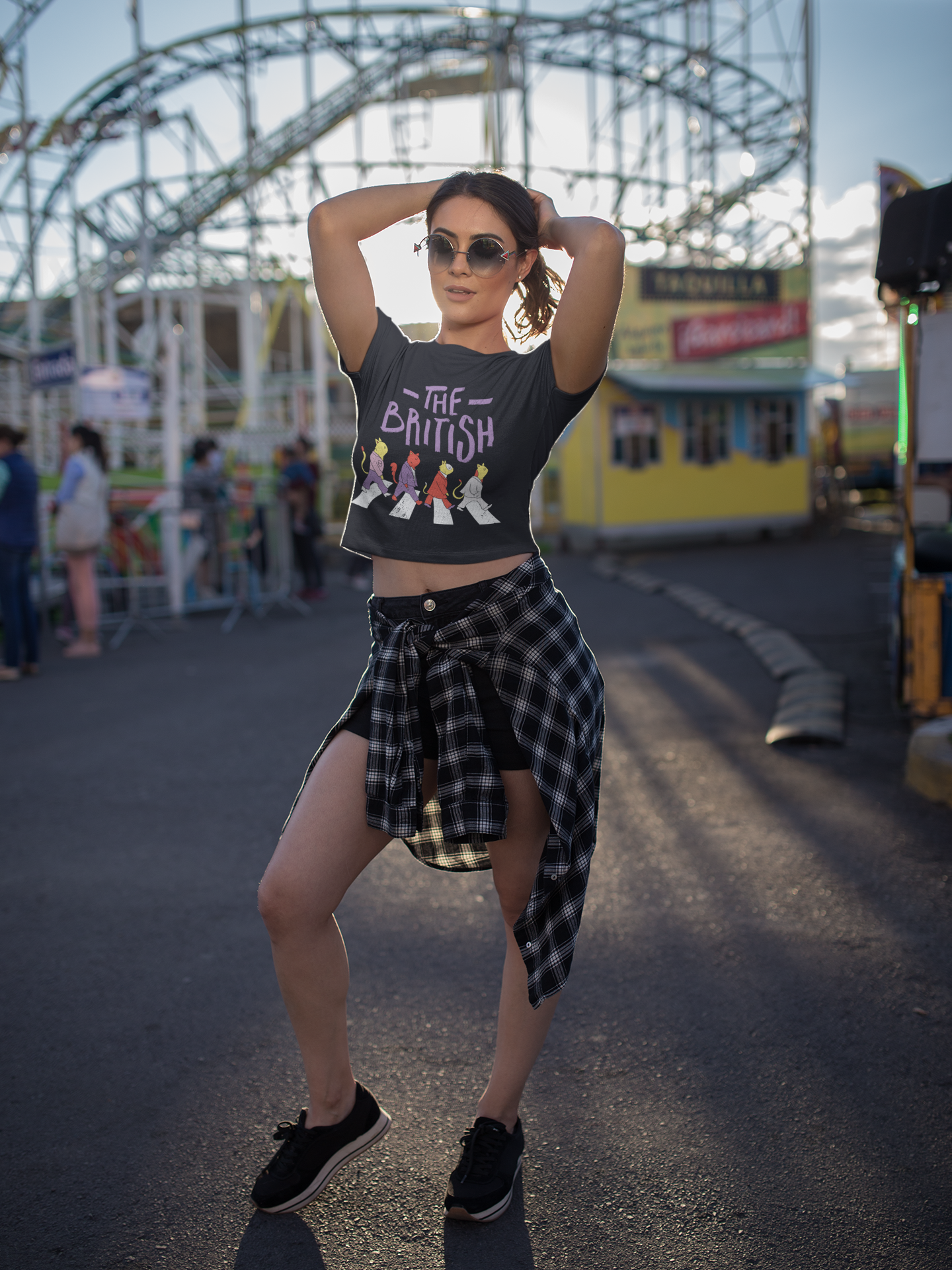 The British Women Crop Top- FunkyTeesClub