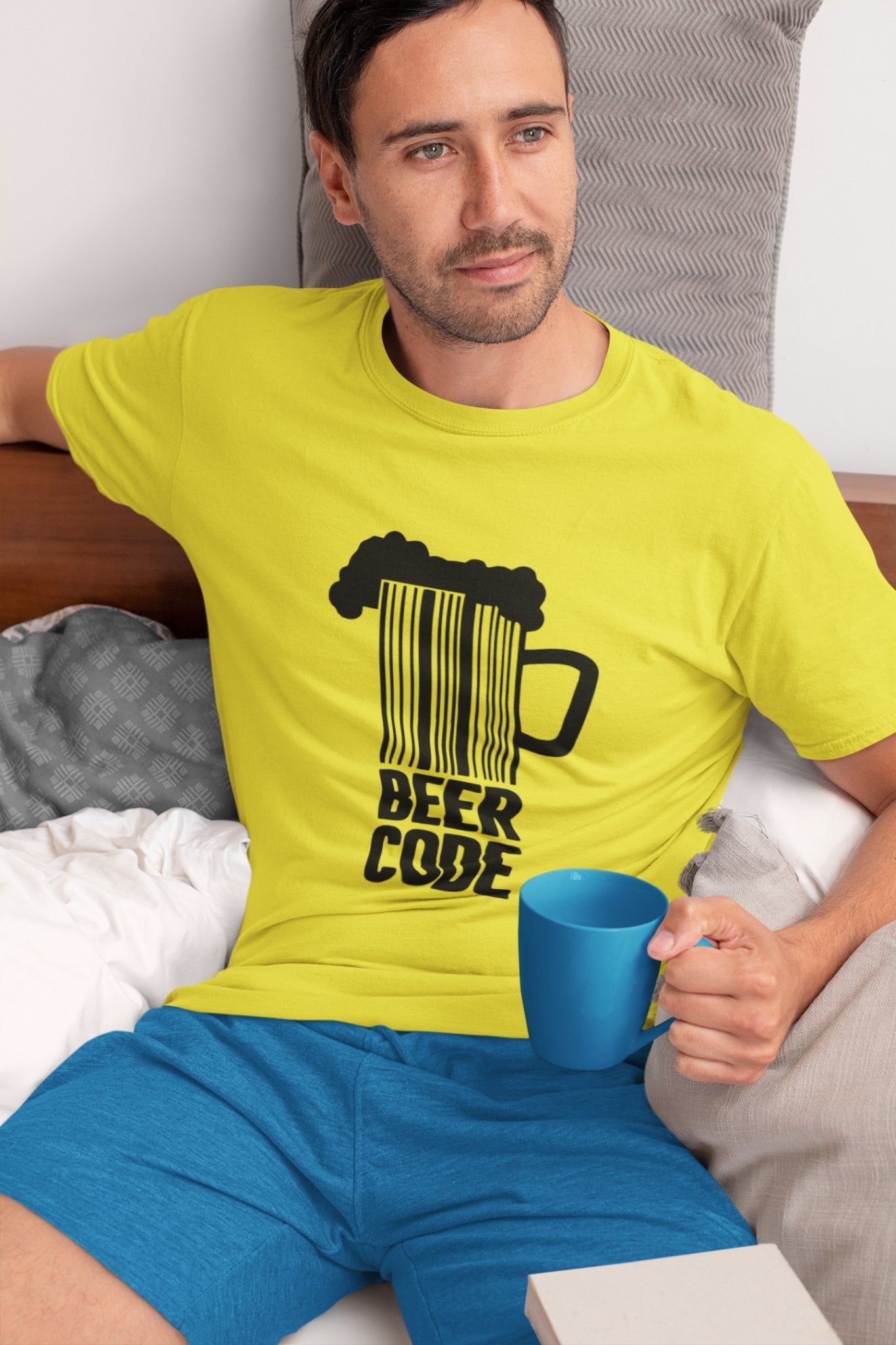 Beer Code Pub And Beer Mens Half Sleeves T-shirt- FunkyTeesClub - Funky Tees Club