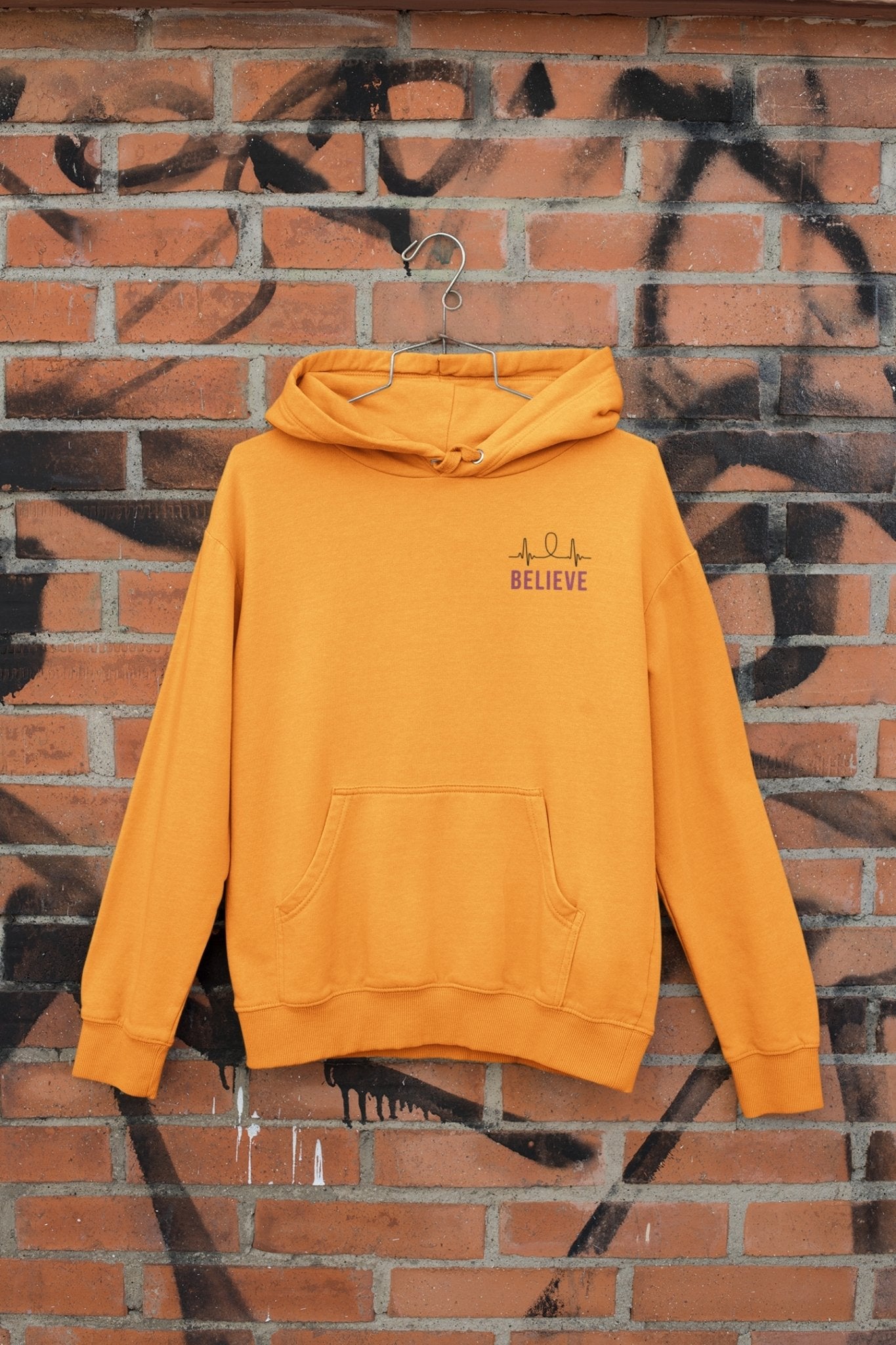 Believe Typography Men Hoodies-FunkyTeesClub - Funky Tees Club
