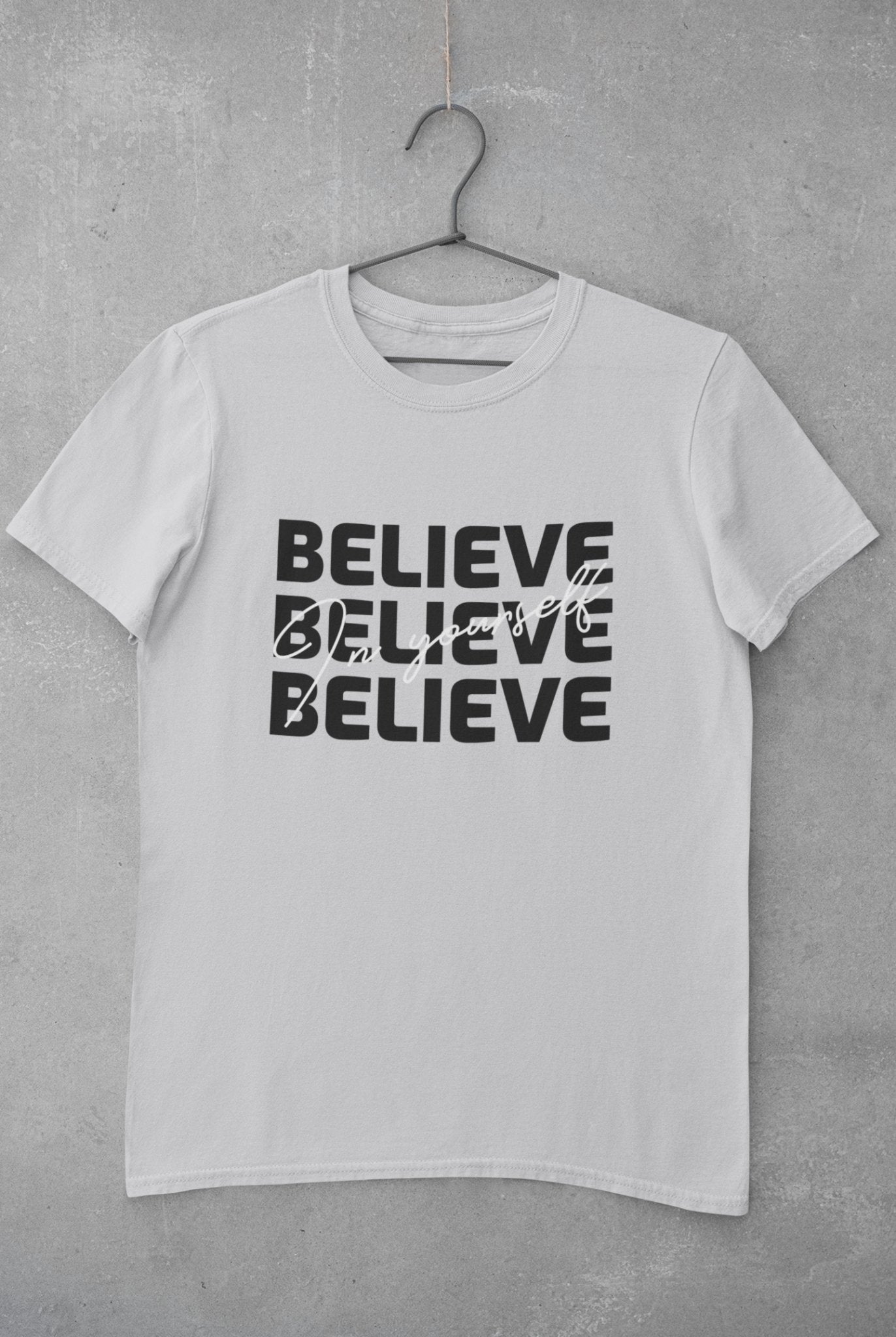 Believe Women Half Sleeves T-shirt- FunkyTeesClub - Funky Tees Club