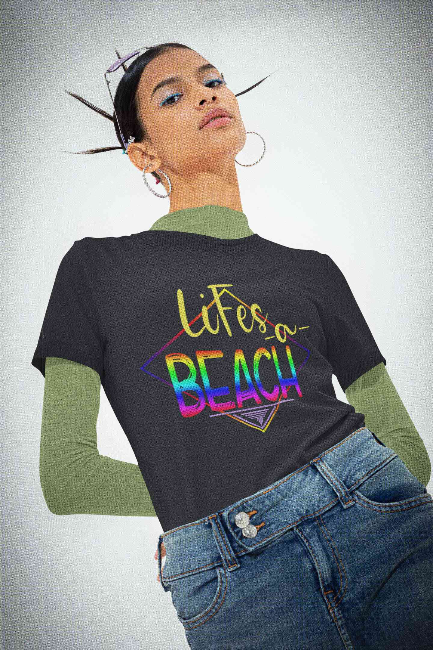 Life Is A Beach Women Half Sleeves T-shirt- FunkyTeesClub