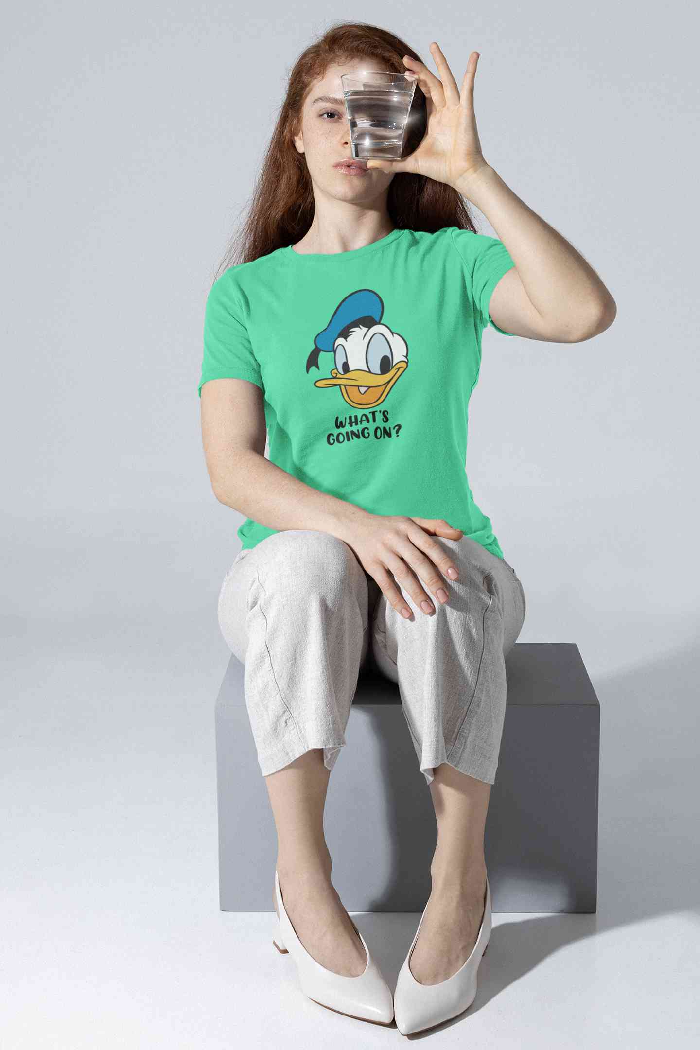 Whats Going On Women Half Sleeves T-shirt- FunkyTeesClub