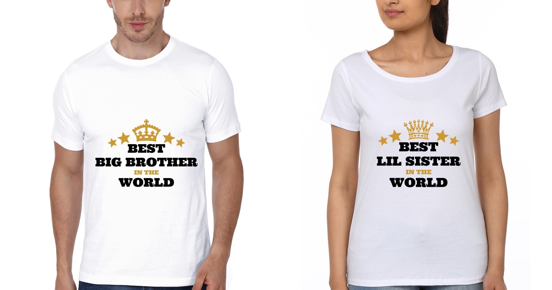 Best Big Brother Little Sister Brother-Sister Half Sleeves T-Shirts -FunkyTees - Funky Tees Club
