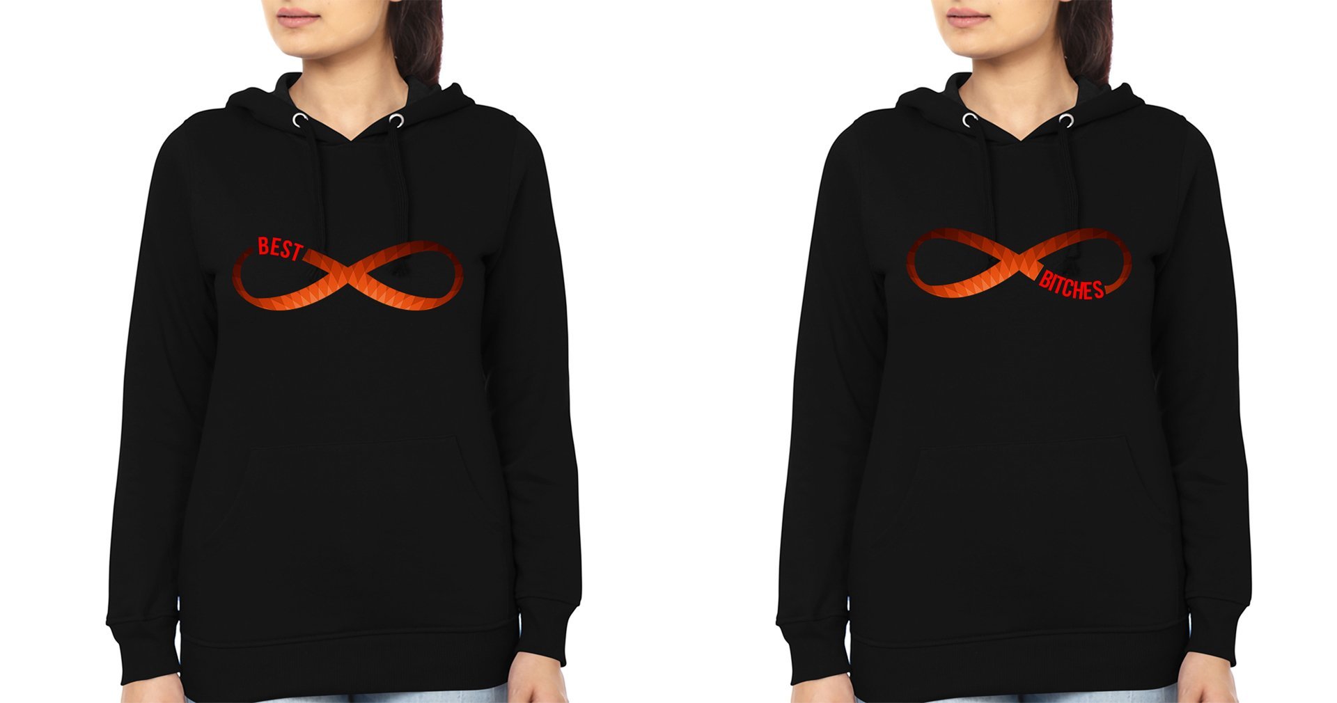 Best Bitches BFF Hoodies-FunkyTees - Funky Tees Club