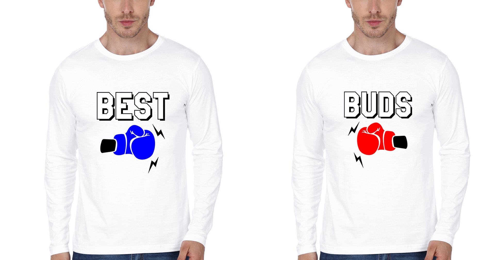 Best Buds Brother-Brother Full Sleeves T-Shirts -FunkyTees - Funky Tees Club