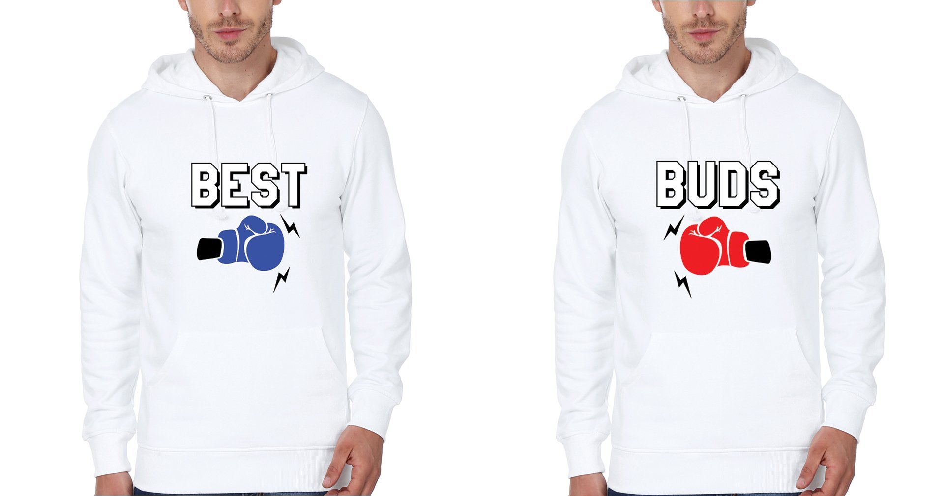 Best Buds Brother-Brother Hoodies-FunkyTees - Funky Tees Club