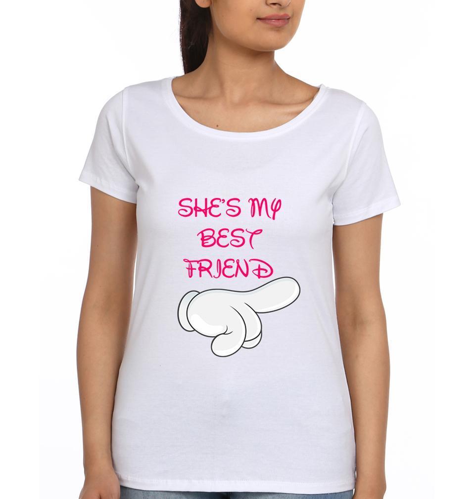 Best Friend BFF Half Sleeves T-Shirts-FunkyTees - Funky Tees Club