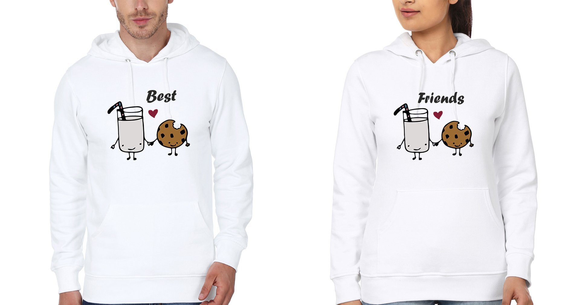 Best Friend BFF Hoodies-FunkyTees - Funky Tees Club