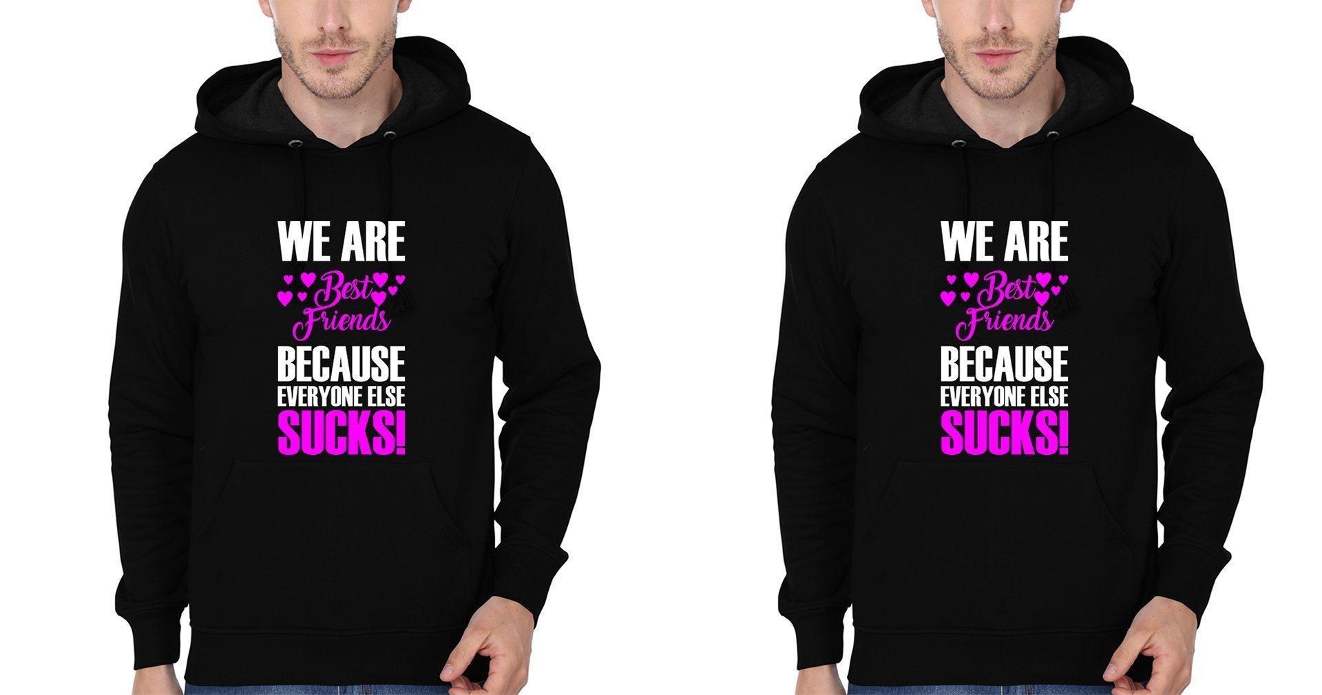 Best Friend BFF Hoodies-FunkyTees - Funky Tees Club